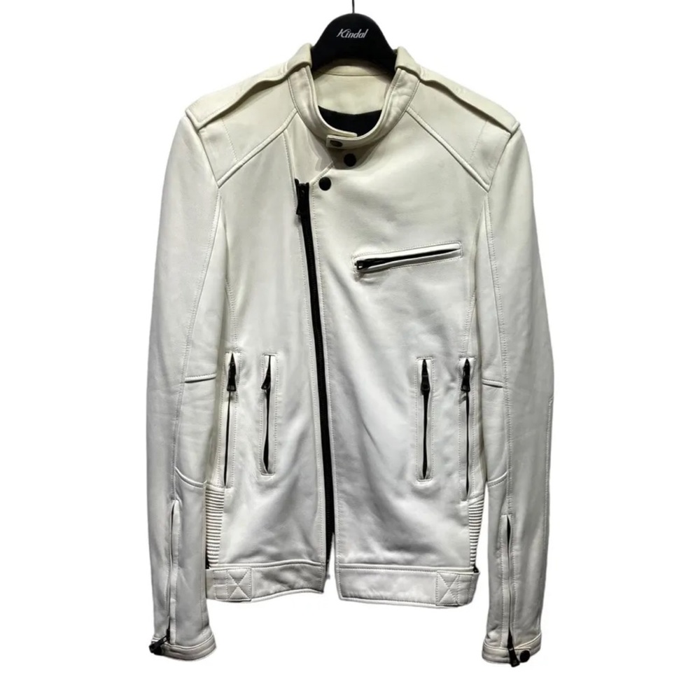 Balmain Single Rider Jacket: White, 44 - Picture 5 of 6